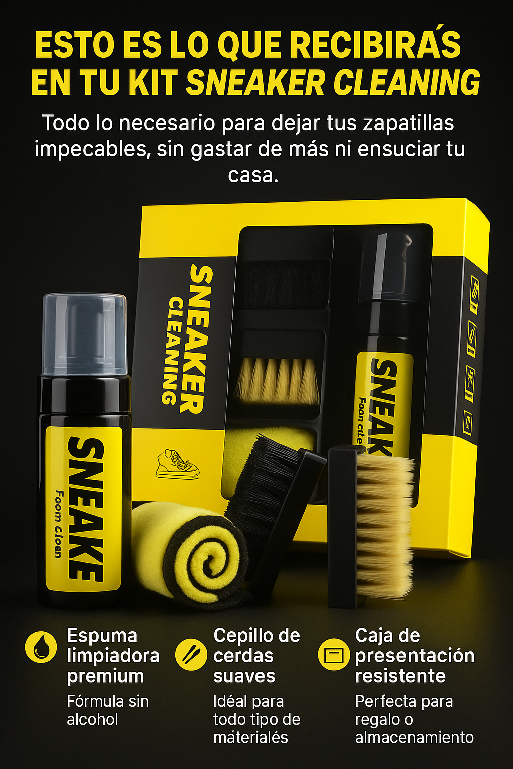 SneakerClean™ Kit – Limpiador Premium Zapatillas/Zapatos