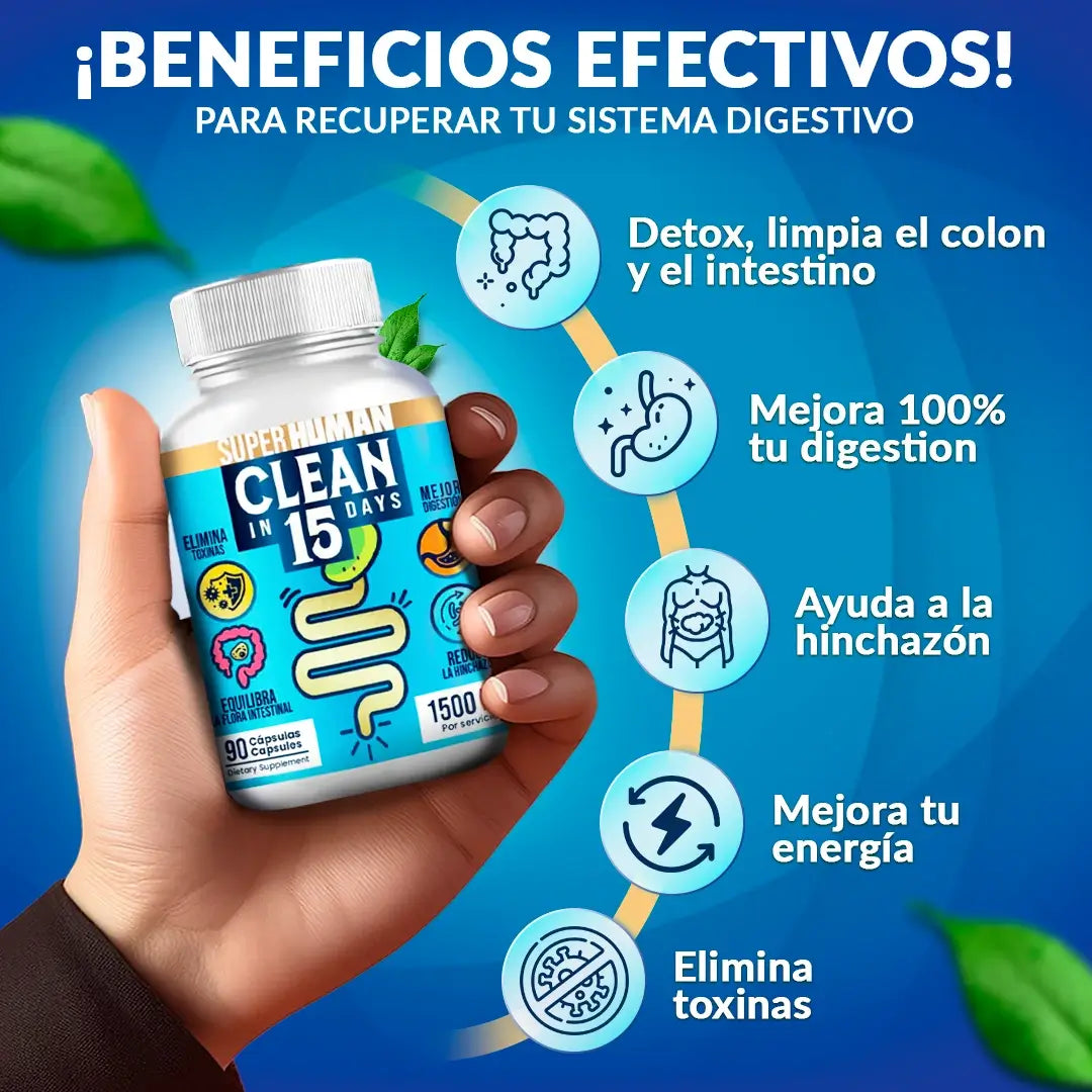 Clean15™ Limpieza Completa Estomacal en 15 días - SuperHuman™